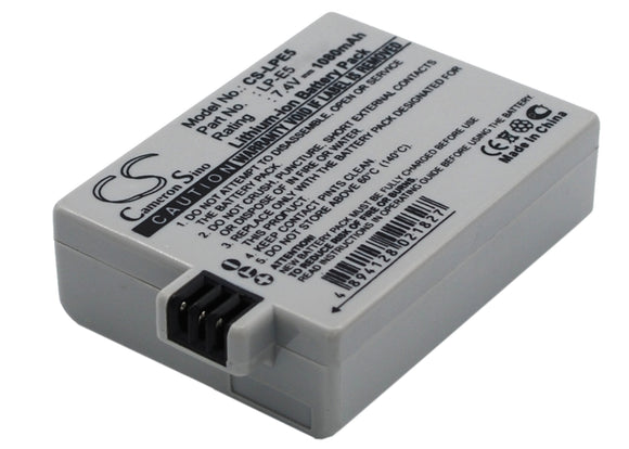 Battery For CANON EOS 1000D, EOS 450D, EOS 500D, EOS Kiss F, - vintrons.com