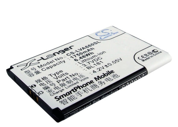 LENOVO BL181 Replacement Battery For LENOVO A66T, - vintrons.com