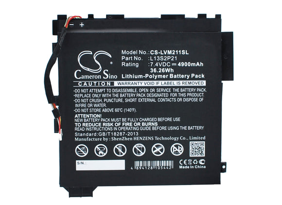 LENOVO L13M2P23, L13S2P21 Replacement Battery For LENOVO Ideatab Miix 2 11, - vintrons.com