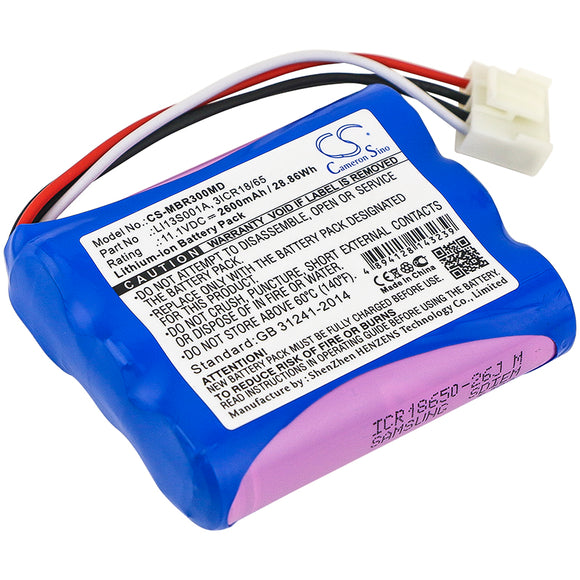 MINDRAY 3ICR18/65, LI13S001A Replacement Battery For MINDRAY BeneHeart R3, BeneHeart R3 EKG, BeneHeart R3A, MEC6, uMEC10, - vintrons.com