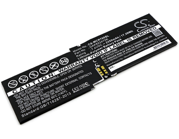 MICROSOFT DAK822470K Replacement Battery For MICROSOFT CR7-00005, Surface CR7 13.5