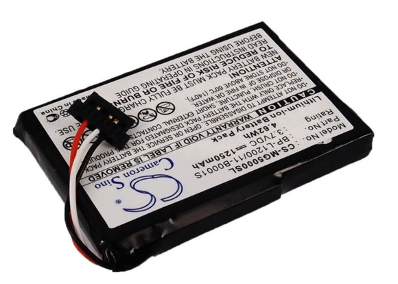 TYPHOON 541380530001, BP-L1200/11-B0001 Replacement Battery For TYPHOON MyGuide SilverGuide 5000, MyGuide SilverGuide 5000 NAV, - vintrons.com