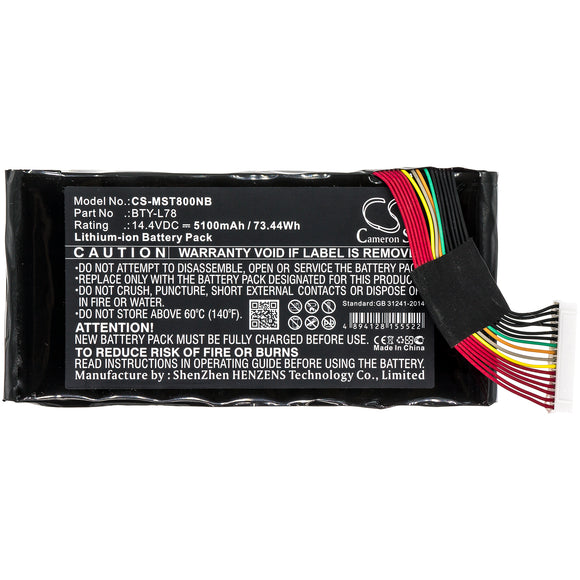 Battery For MSI GT62VR, GT62VR 6RD, GT62VR 6RD Dominator, - vintrons.com