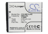 Battery For CANON ELPH 110 HS, ELPH 340 HS, IXUS 125, IXUS 125 HS, - vintrons.com