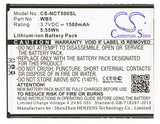 INQ WB5 Replacement Battery For INQ Cloud Touch, - vintrons.com