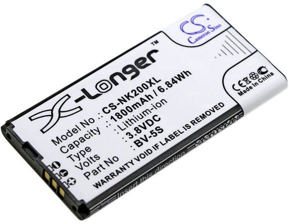Battery For NOKIA RM-1013, X2, X2 Dual SIM, X2D, X2DS, (1800mAh) - vintrons.com
