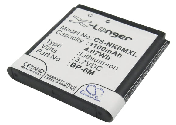Battery For Nokia 3250, 6151, 6288, 9300, N73, N77, N93, - vintrons.com