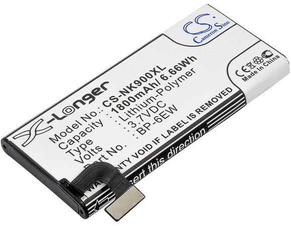 NOKIA BP-6EW Replacement Battery For NOKIA Lumia 900, Lumia 900 4G LTE, - vintrons.com