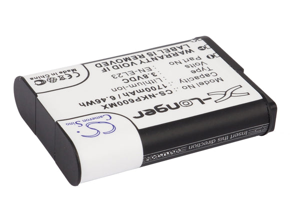 1700mAh Battery For NIKON Coolpix P600, Coolpix P610, Coolpix P610s, - vintrons.com