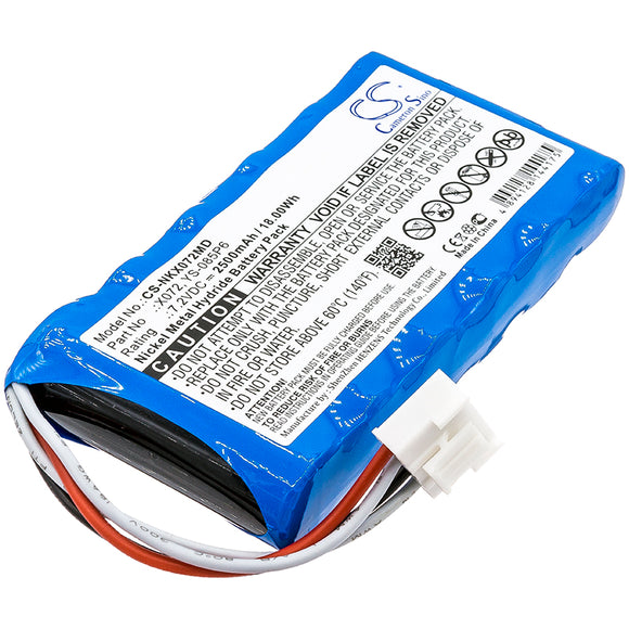 NIHON KOHDEN X072, YS-085P6 Replacement Battery For NIHON KOHDEN OLG-2800, OLG-2800 Monitor, OLV-2700, OLV-2700 Monitor, - vintrons.com