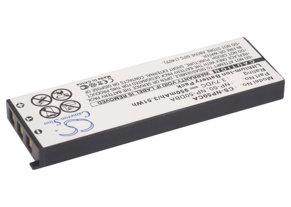 CASIO NP-50, NP-50DBA Replacement Battery For CASIO Exilim EX-V7, Exilim EX-V7SR, Exilim EX-V8, Exilim EX-V8SR, - vintrons.com