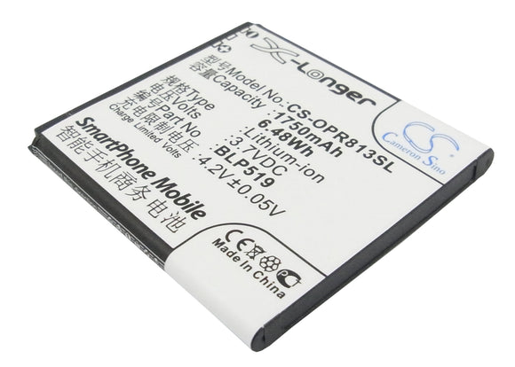 OPPO BLP519 Replacement Battery For OPPO 701T, R813T, R817, R817T, R823, U701, U701T, Ulike, - vintrons.com