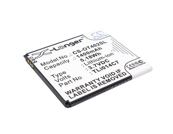 ALCATEL TLi014C7 Replacement Battery For ALCATEL One Touch Pixi First, OT-4024, OT-4024D, OT-4024X, - vintrons.com