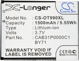 1500mAh Battery For ALCATEL One Touc POP, One Touc POP C1, - vintrons.com