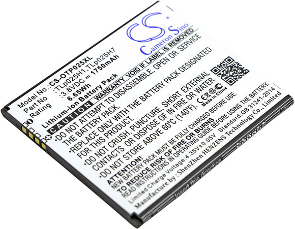 Alcatel TLp025H1, TLp025H7 Battery Replacement For Alcatel One Touch POP 4, OT-5051, - vintrons.com