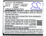 Alcatel TLp025H1, TLp025H7 Battery Replacement For Alcatel One Touch POP 4, OT-5051, - vintrons.com