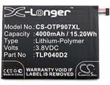 ALCATEL TLP040D2 Replacement Battery For ALCATEL 9007T, One Touch Pixi 3 7, OT-9007, - vintrons.com