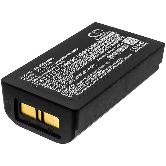 3400mAh Brother PA-BT-003 Battery For Brother RJ-2030, RJ-2050, - vintrons.com