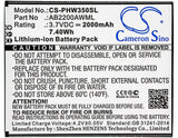 PHILIPS AB2200AWML Replacement Battery For PHILIPS W3500, W3509, Xenium W3500, Xenium W3509, - vintrons.com