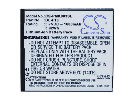 PHICOMM BL-F13 Replacement Battery For PHICOMM i803, - vintrons.com