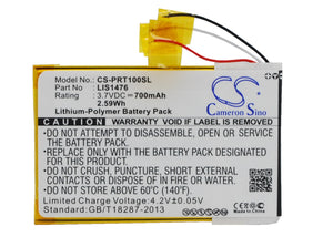 SONY 1-853-104-11, LIS1476, LIS1476MHPPC(SY6) Replacement Battery For SONY PRS-T1, PRS-T2, PRS-T3, PRS-T3E, PRS-T3S, - vintrons.com