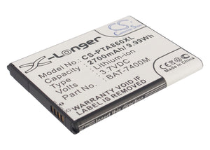 2700mAh Pantech BAT-7400M Battery Replacement For Pantech IM-A860, - vintrons.com