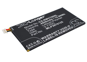 VERIZON MLP3970125 Replacement Battery For VERIZON Elipsis QMV7A 7in, Elipsis QMV7B, Ellipsis MV7A, Ellipsis QMV7A 8GB, - vintrons.com