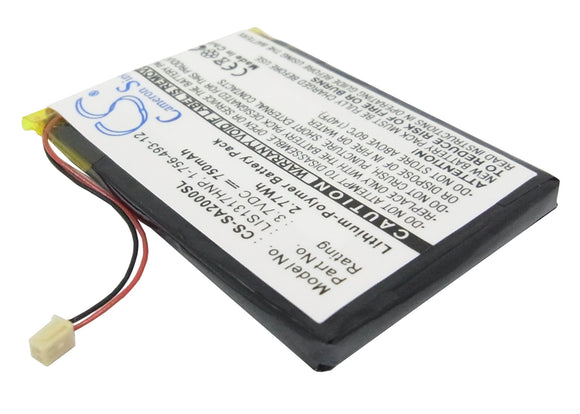 SONY 1-756-493-12, 5427B, LIS1317HNP Replacement Battery For SONY NW-A2000, NW-HD3, - vintrons.com