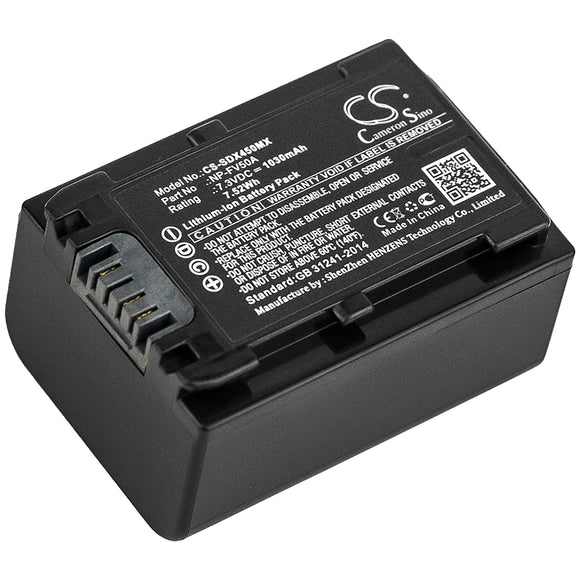 1030mAh Battery For SONY FDR-AX33, FDR-AX40, FDR-AX45, FDR-AX53, FDR-AX60, - vintrons.com
