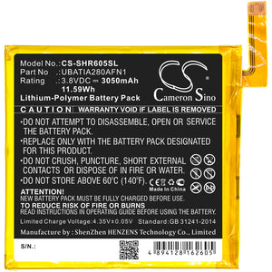 Battery Replacement For SHARP 605SH, Aquos R, SH03J, SHV39, - vintrons.com