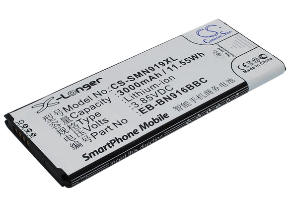 EB-BN916BBC Battery For SAMSUNG SM-N9100, SM-N9106, - vintrons.com