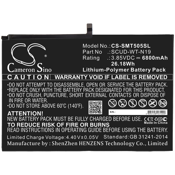 Battery For SAMSUNG Galaxy Tab A7 10.4 2020, SM-T500, SM-T505, - vintrons.com