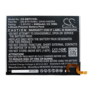 Battery For Samsung Galaxy Tab A 10.1 2019, Galaxy Tab A 2019, SM-T510, SM-T515, - vintrons.com