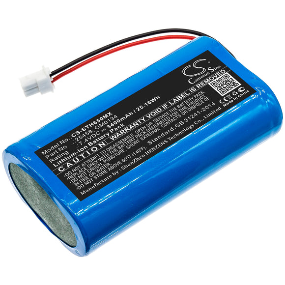 3400mAh Battery For SURGITEL Eclipse EHL65, Odyssey Analog, OM0134, - vintrons.com