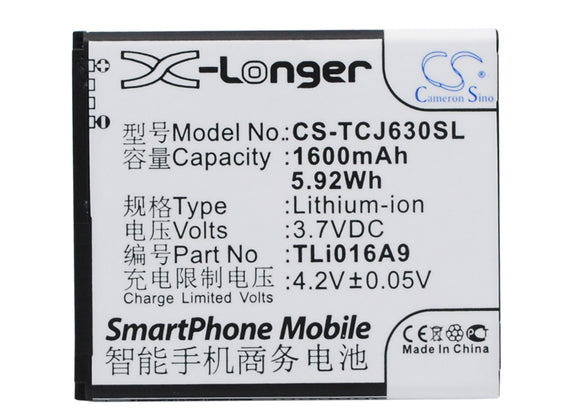 TCL TLi016A9 Replacement Battery For TCL J600T, J630T, - vintrons.com