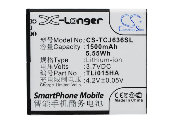 TCL TLi015HA Replacement Battery For TCL J636D, - vintrons.com