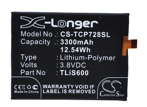 Battery For ALCATEL One Touch Flash Plus, OT-7054, OT-7054T, / TCL 3N, - vintrons.com
