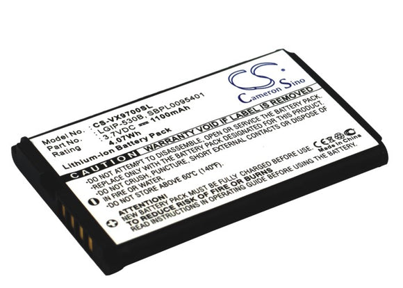 LG LGIP-530B, LGIP-930B, SBPL0095401, SBPL0095601 Replacement Battery For LG Versa VX9600, VX9600, VX9700, VX9700 DARE, - vintrons.com