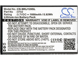 WIKO 3702 Replacement Battery For WIKO Jerry, Sunny 2 Plus, Sunny 3, - vintrons.com