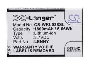 WIKO LENNY Replacement Battery For WIKO B0386126, LENNY, - vintrons.com