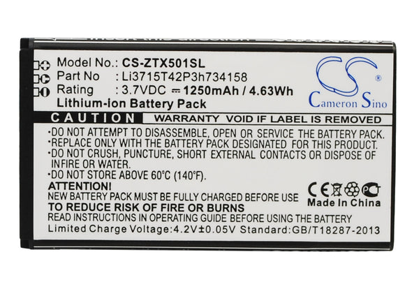 ZTE Li3715T42P3h734158 Replacement Battery For ZTE Score M, X500M, - vintrons.com