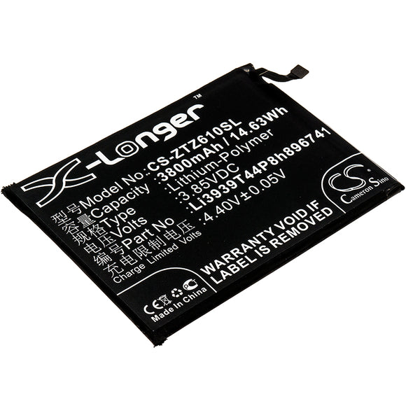 ZTE Li3939T44P8h896741 Replacement Battery For ZTE Blade Max View, Blade Max View LTE, Z610DL, - vintrons.com