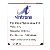 High Capacity DBE-900A Battery For Doro Phoneeasy 618, (900mAh DBE-900A Battery) - vintrons.com